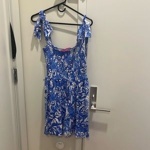 Lilly Pulitzer Rivera smocked dress w romper underneath